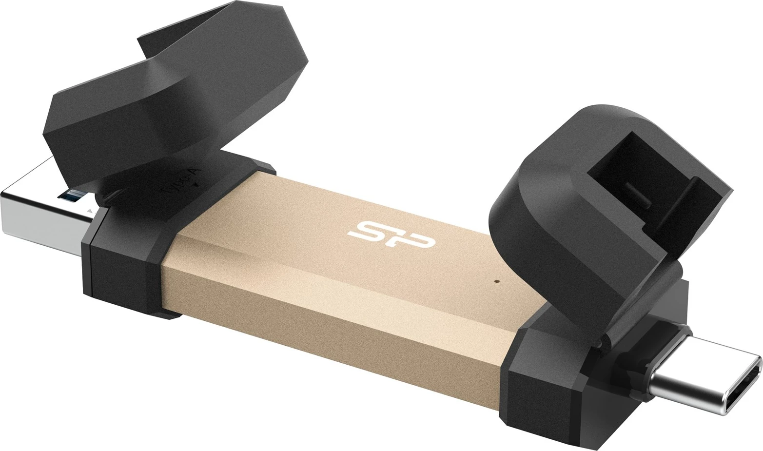 USB ključ 250 GB, USB Type-A / USB Type-C, 3.2 Gen 2, zlata — Silicon Power DS72