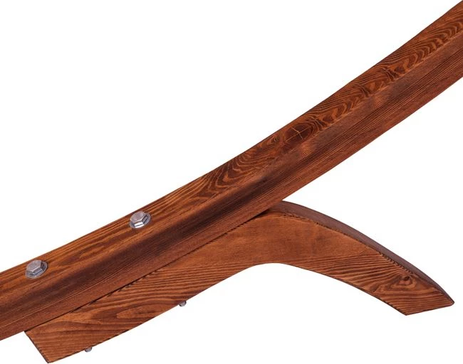 Leseni ležalnik oreh-bež s senčnikom Colby FH5671.02 105x221x162cm