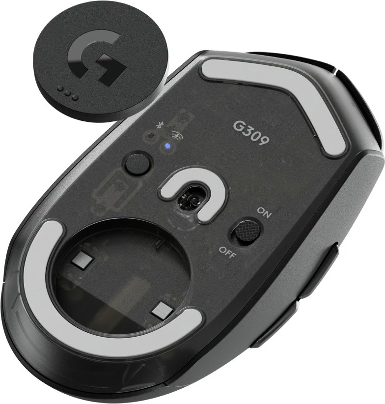 Optični igralni miš, desna roka, RF brezžična + Bluetooth, 2560 DPI, 400 fps, črna Logitech G 910-007199