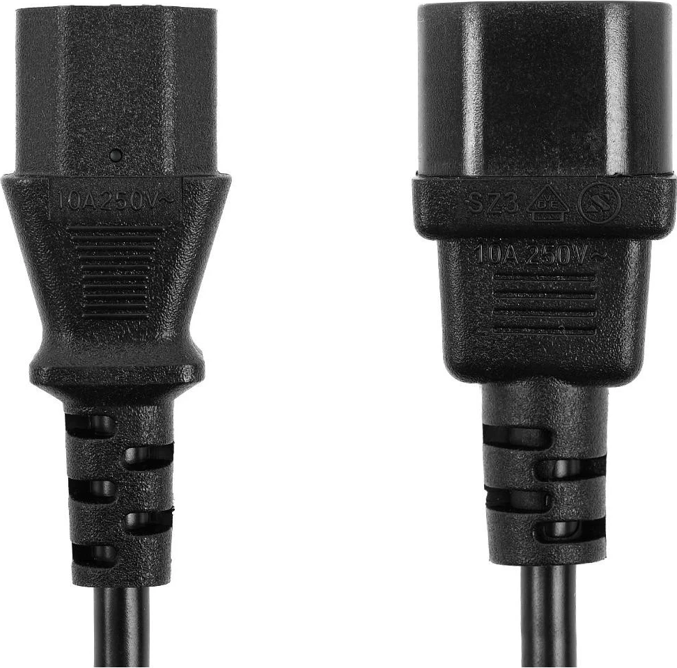 Kablu podaljšek C13 - C14, 5,0 m, črn (Accura)