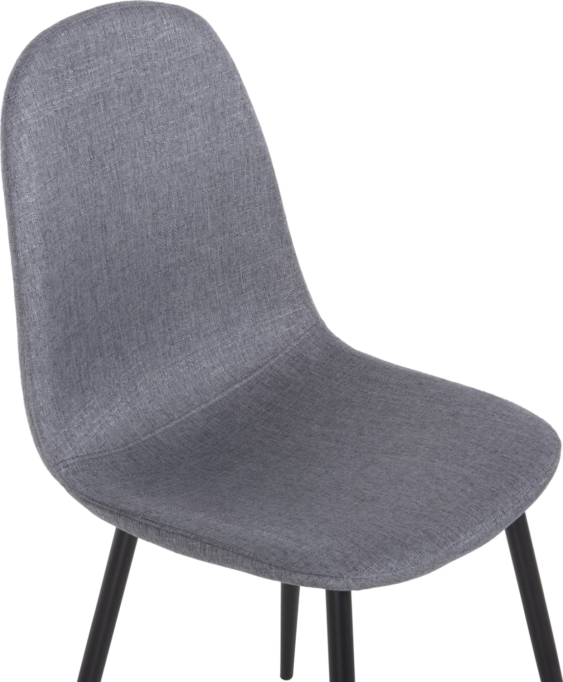 Jedilni stol LEONARDO FH00100.26 sivo blago in črne kovinske noge 42x49,5x89Hcm, set 4 kosov