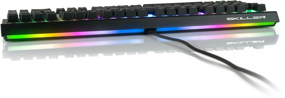 Mehanska tipkovnica SHARKOON SKILLER SGK60, Kailh Box White, RGB, US nastavitev, črna
