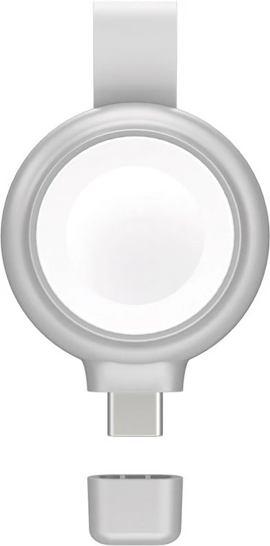 Hiter polnilec za Apple Watch 4smarts MFi, USB-C, srebrn