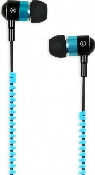 Slušalke in-ear z mikrofonom iBOX Z4 Zip, črno/modre