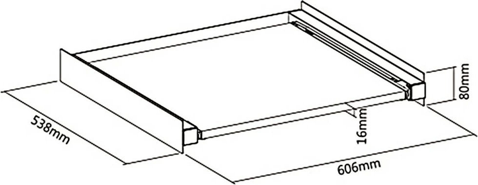 Praktičen nosilec za pralni in sušilni stroj Maclean MC-890, bel