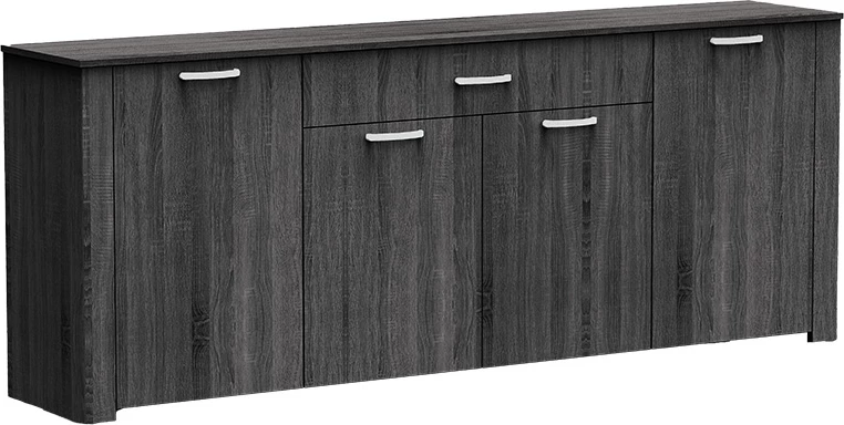 Bufet Kinley, siva-wenge, 210x40x82 cm