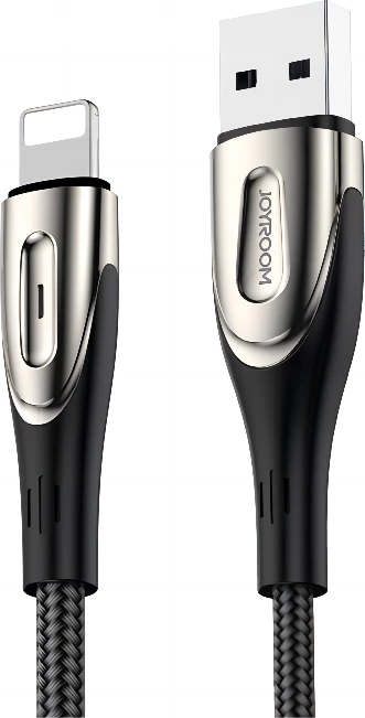 Kabel USB-A v Lightning, 1,2 m, 3A, črn, Joyroom Sharp Series S-M411