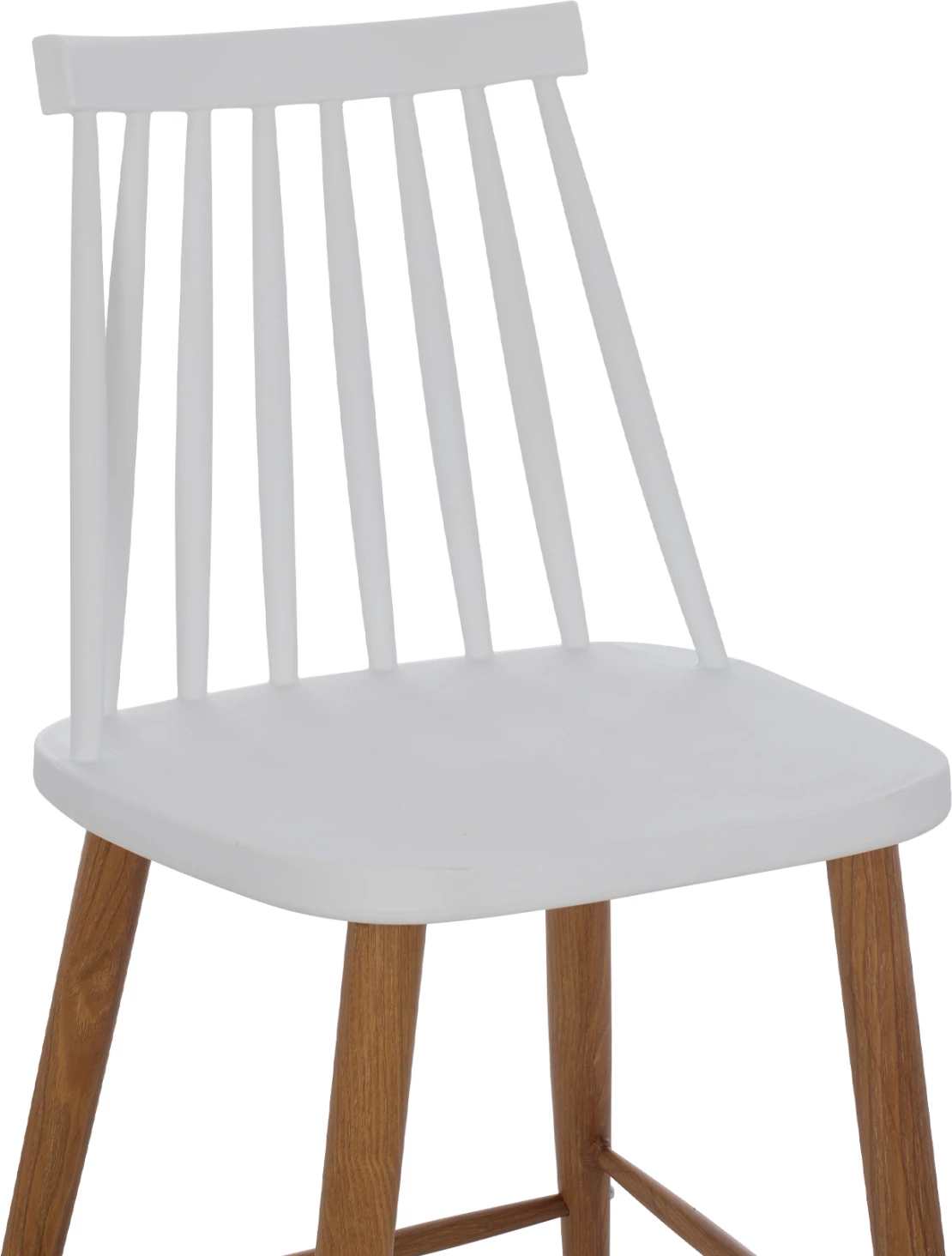 Barski stol FH9300.01 bele barve srednje višine 43x45x97Η, set 2 kosov