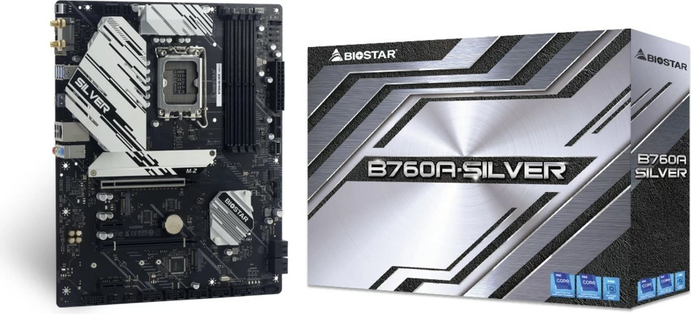 Matična plošča Biostar B760A-SILVER, Intel LGA 1700, DDR5, micro ATX