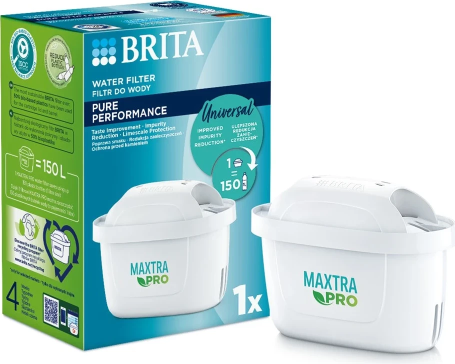 Filtrirnik vode - Brita MX+ Pro Pure Performance, 150 L, 1 kos, bel