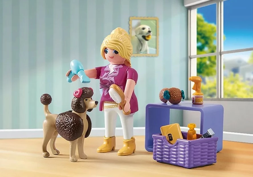 Igralni set za nego pudlja z figuricami in dodatki, Playmobil My Life 71747