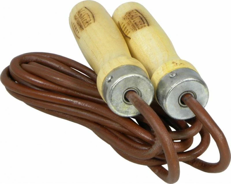 Ljuljača za preskakovanje iz usnja Masters, z lesenimi ročaji