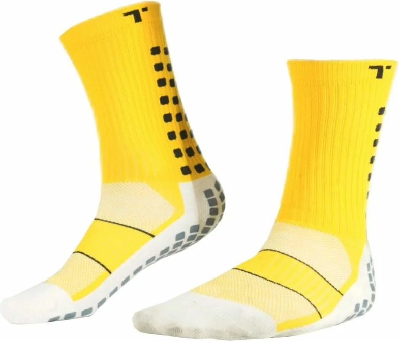 Nogometne nogavice Trusox 3.0 Cushion M, moške, bele z rumenimi
