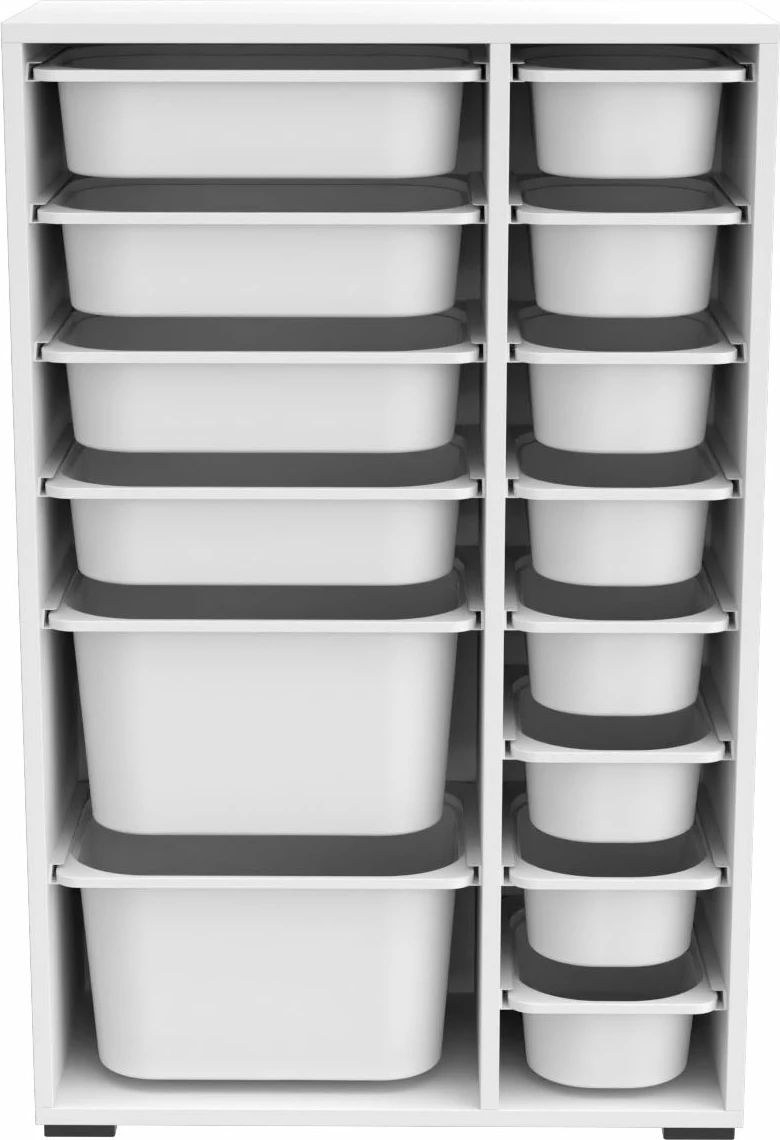 Večnamenska omara, bela, Rine 2D4K8U, 69,5x109x30 cm