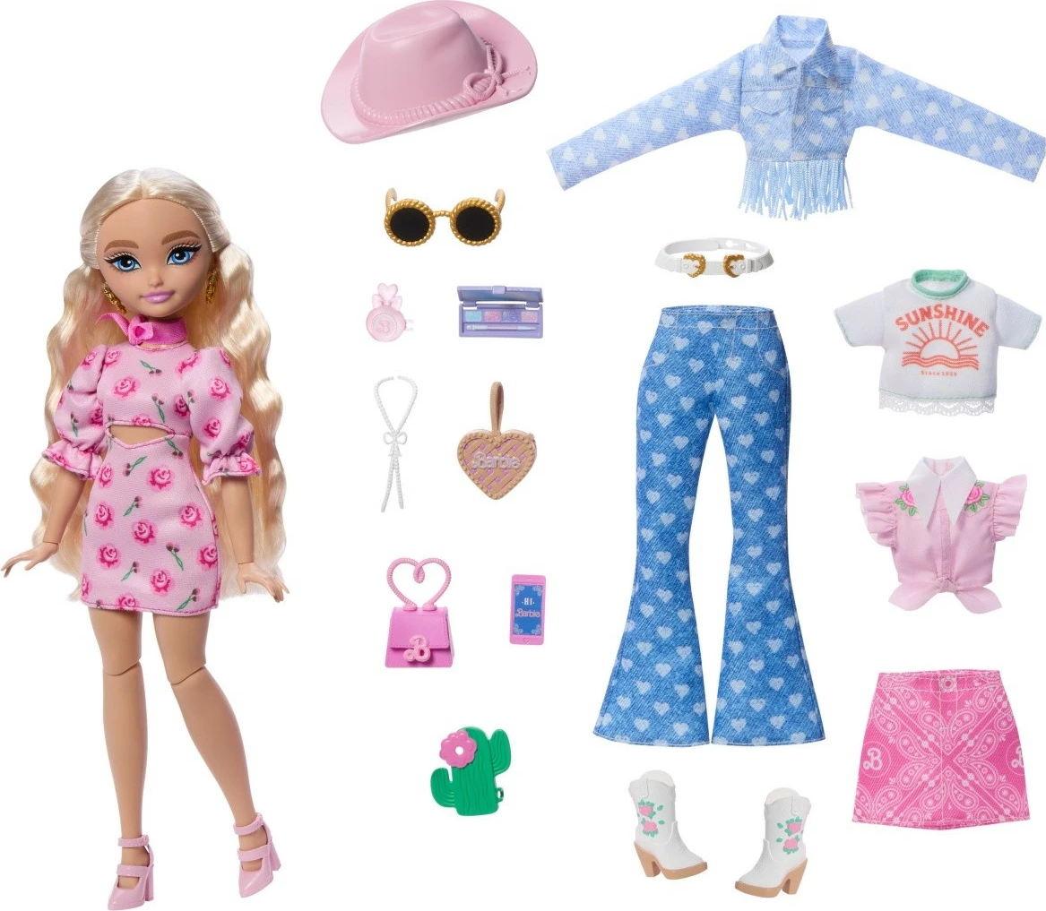 Lutka Barbie Dream Besties Malibu Festival Styling z dodatki, Mattel JGH87, roza