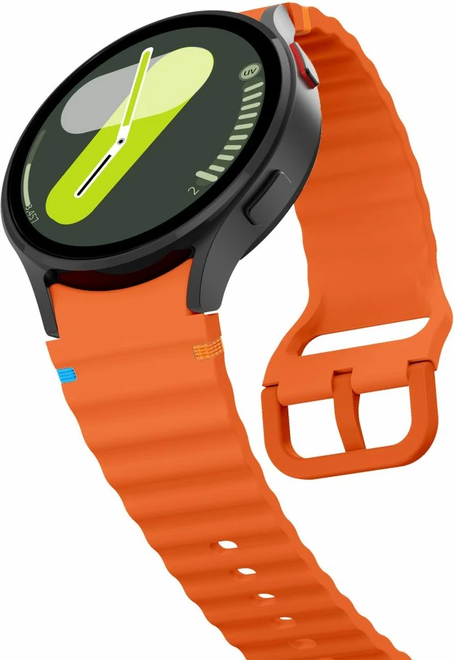 Silikonski pašček za pametno uro Tech-Protect za Samsung Galaxy Watch 4/5/5 Pro/6/7/FE, oranžen