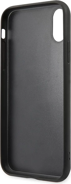 Elegantna zaščitna prevleka za iPhone XS Max, Karl Lagerfeld Saffiano Karl&Choupette Head, črna