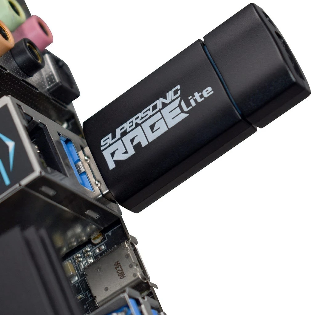 USB-pogon Patriot, type-A 3.2, 64 GB, črn/moder