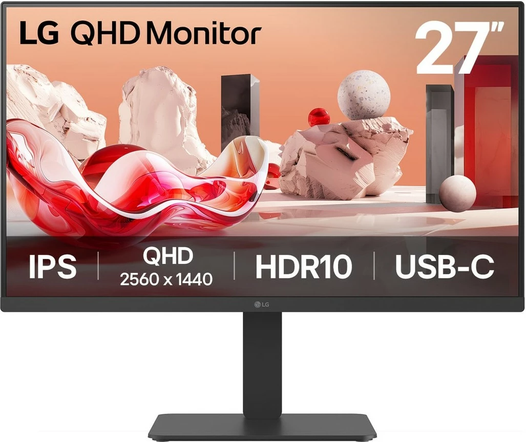 Monitor 27" QHD IPS HDR10, LG 27BA65QB-B, USB-C