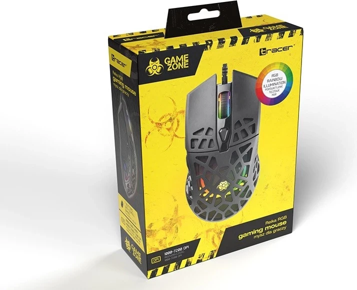 Optični igralni miš z RGB, Tracer GAMEZONE REIKA, črn