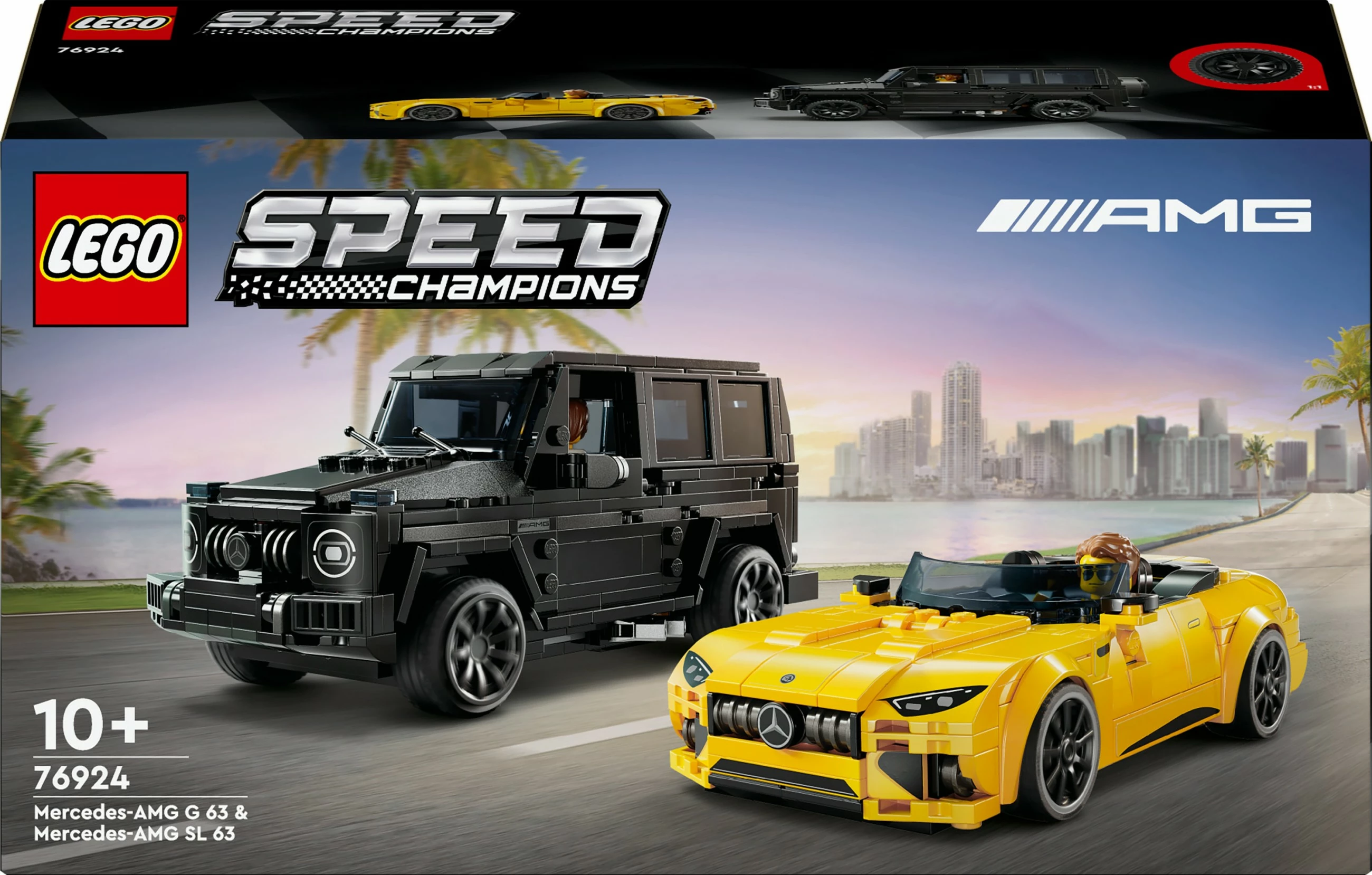 Set gradnje dvoslojni Mercedes-AMG G 63 & SL 63, 808 kosov, večbarvno