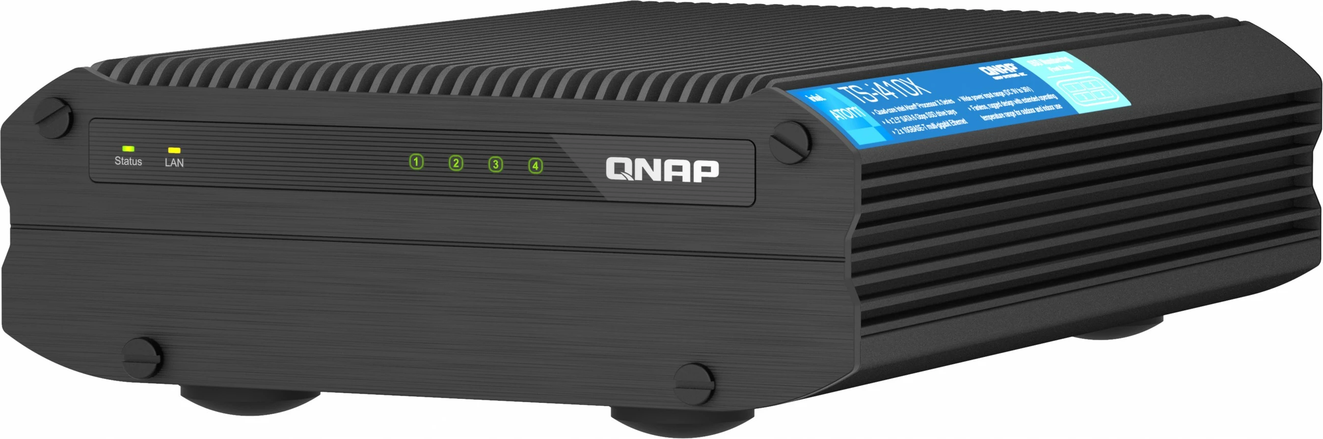 NAS QNAP TS-i410X-8G, 4-vrata, 8 GB RAM, črn stolp