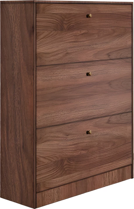 Omara za čevlje z 3 policami, rjava, 80x24x112 cm