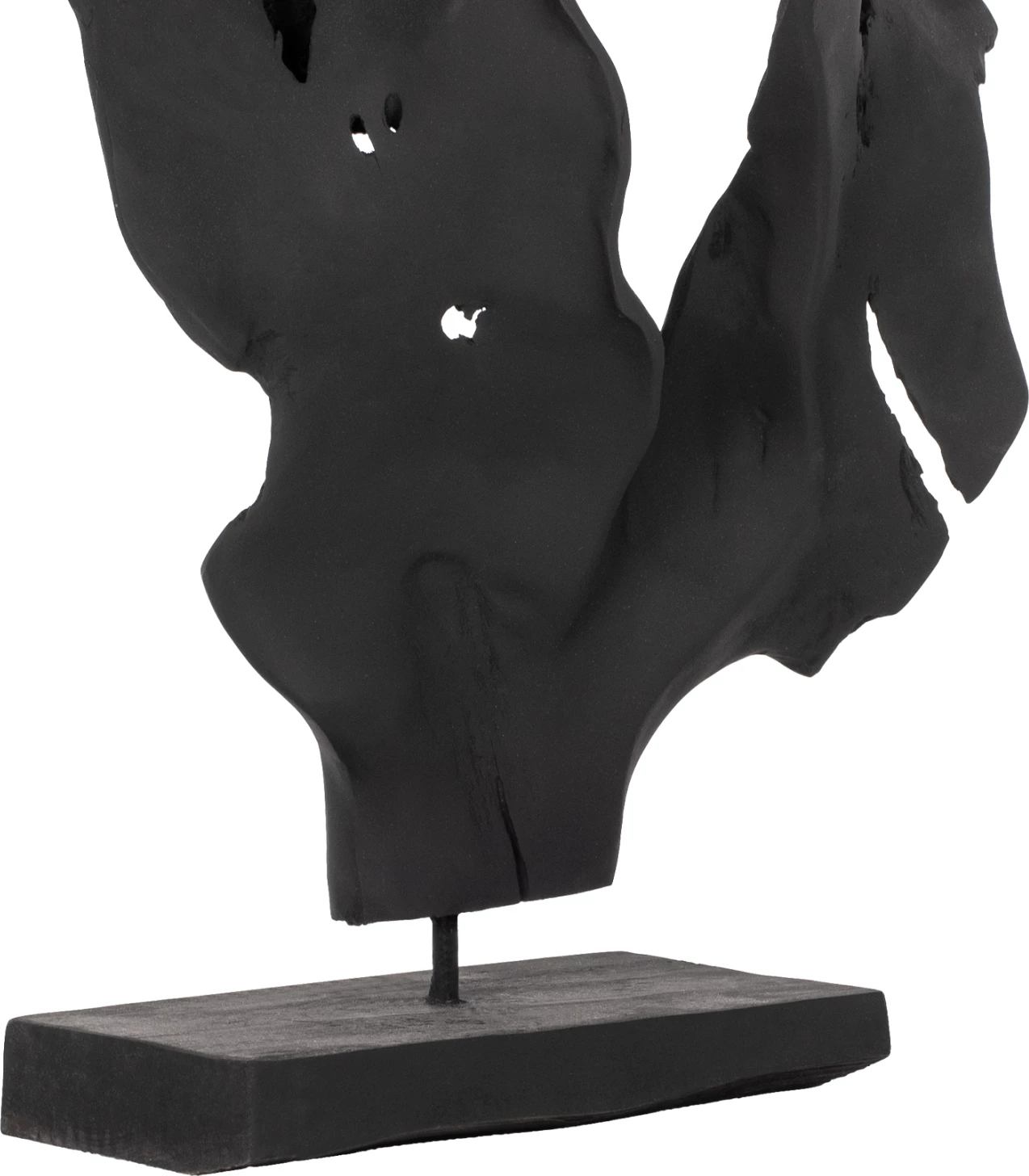 Namizna dekoracija iz masivnega tikovega lesa črne barve 26Χ16Χ70H