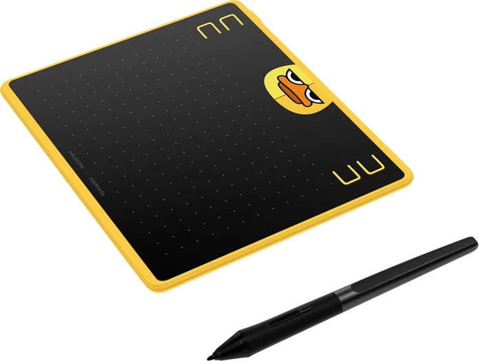 Grafična tablica Huion HS64 SE, 160 x 102 mm, 8192 stopenj pritiska, rumena