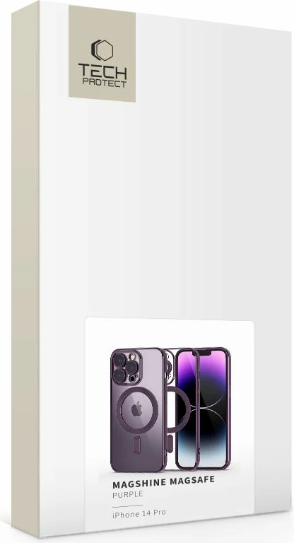 Ovitek za telefon MagShine Line MagSafe za iPhone 14 Pro, vijoličen — Tech-Protect