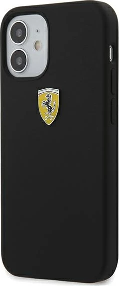 Ovitek Ferrari FESSIHCP12SBK za iPhone 12 mini 5,4", silikon, črn