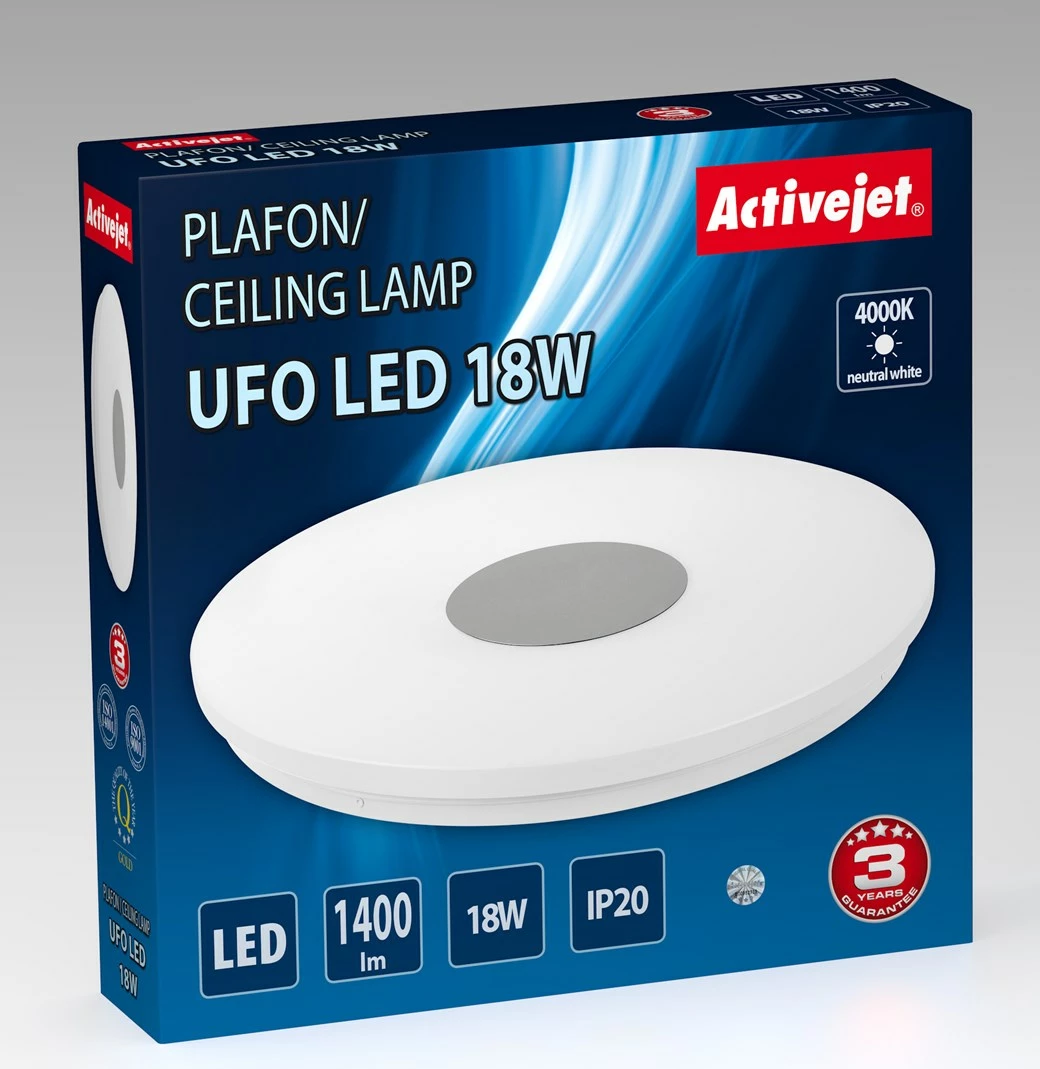Stropna svetilka Activejet Ufo LED, 18 W