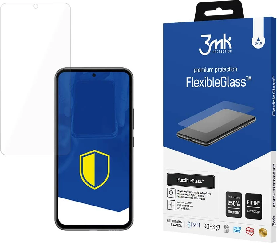 Fleksibilno zaščitno steklo 3mk za Samsung Galaxy A54 5G, FlexibleGlass, prozorno