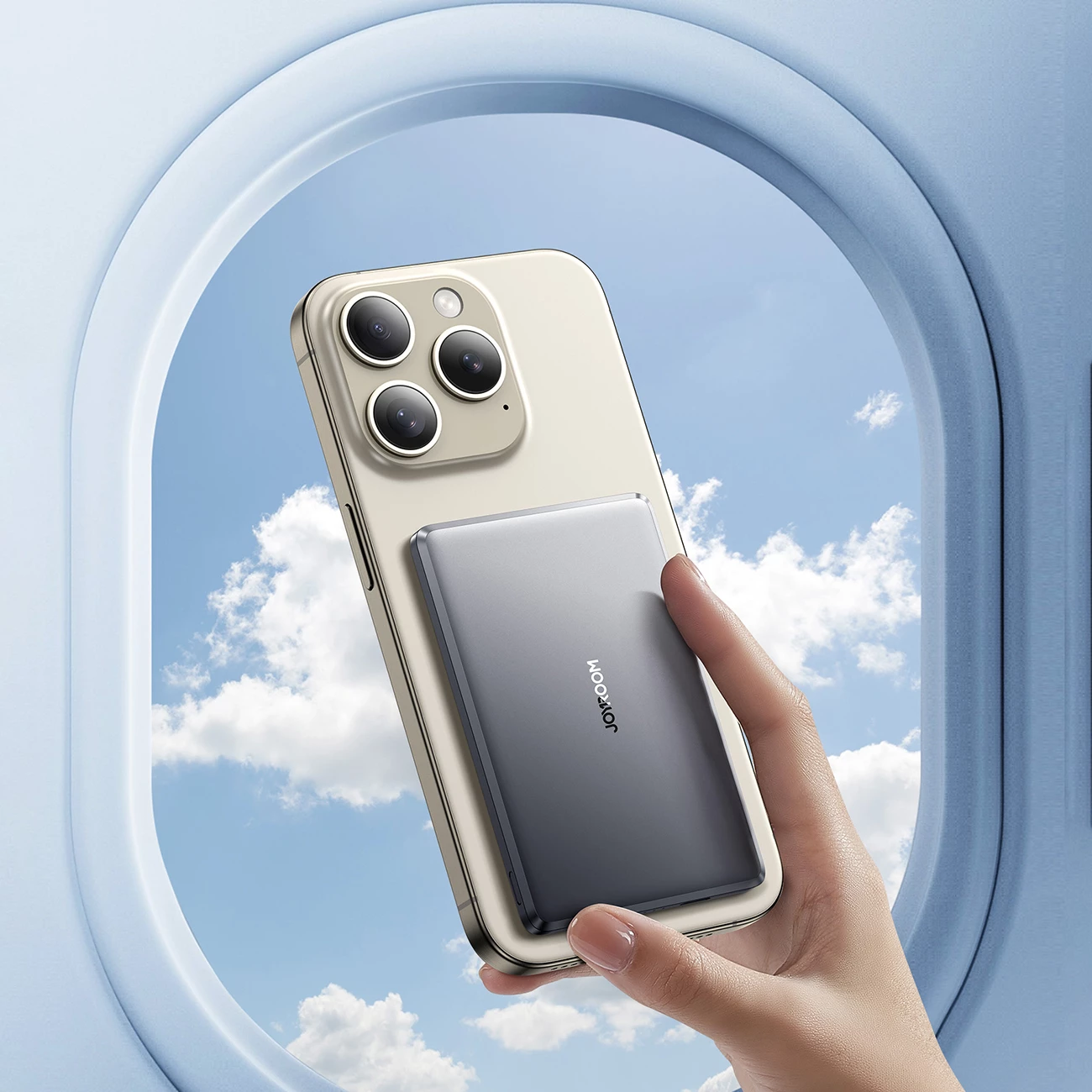 Prenosna baterija Joyroom JR-PBM08 5000 mAh 20W z brezžičnim polnjenjem MagSafe/Qi, siva