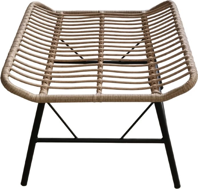 Stolek Butterfly, naraven-črn, 58x59x47,5 cm