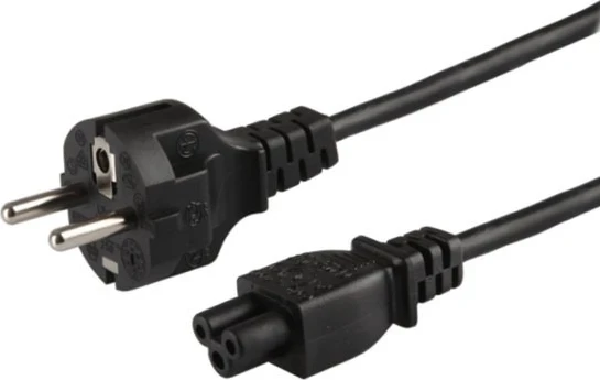 Napajalni kabel Savio CL-81, 1,8 m, črn, tip E IEC C5
