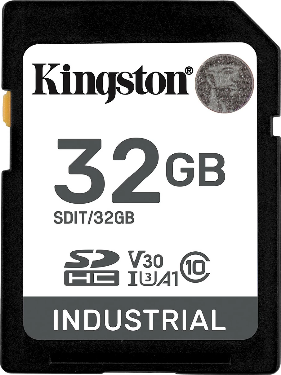 Kartica za pomnilnik 32GB SDHC industrijska, Kingston, Class 10, UHS-I, črna