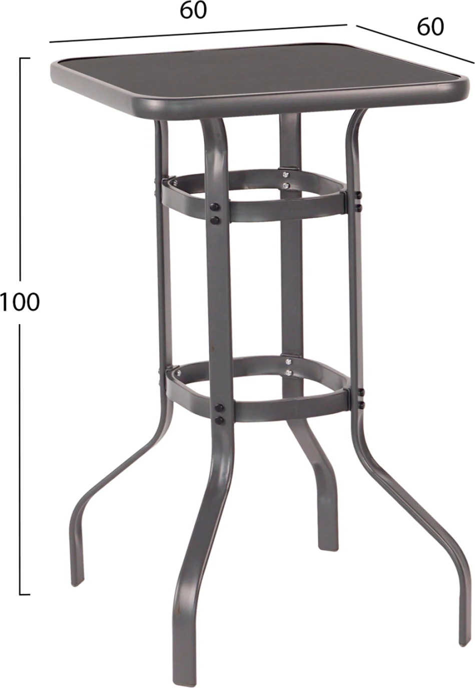 Zunanji lounge set 3 kosi Laura FH21054 siva kovina in aluminij