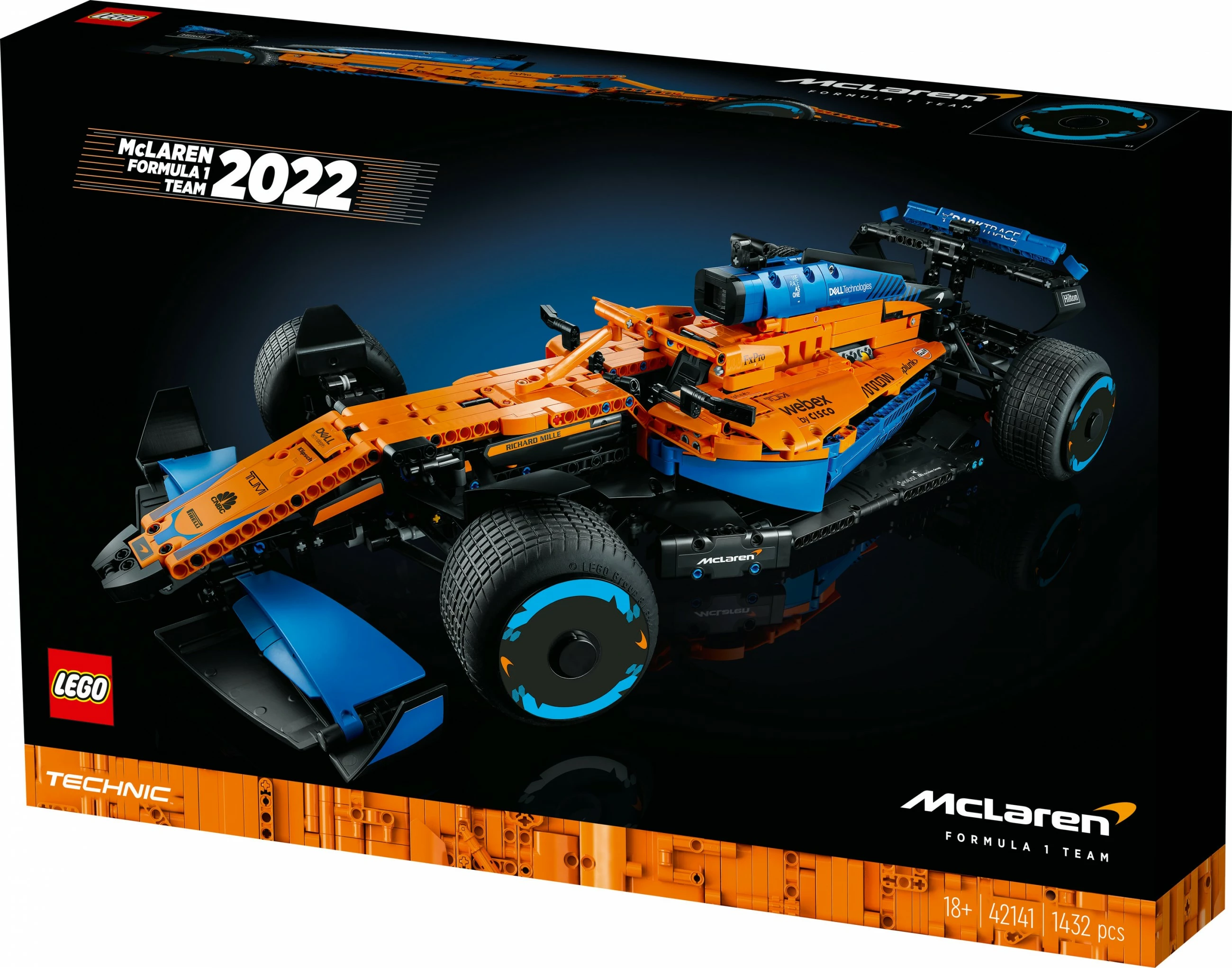 Detajni gradbeni komplet McLaren Formula 1 LEGO Technic, 1434 kosov, večbarven