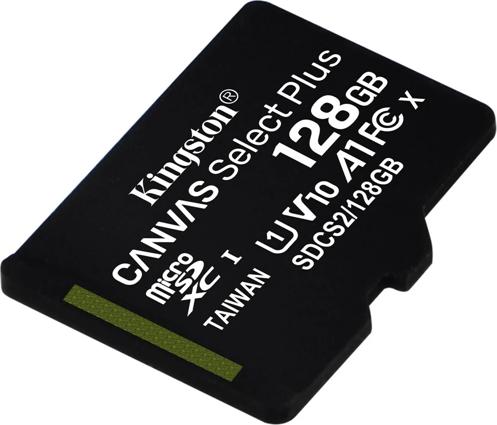 Kartica MicroSDXC Canvas Kingston, 125 GB, črna