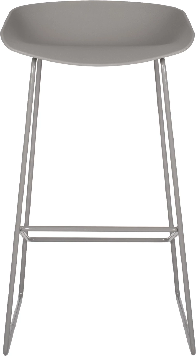 Kovinski stol FH8450.10 s sivim sedežem PP 47x47x83cm, set 2 kosov
