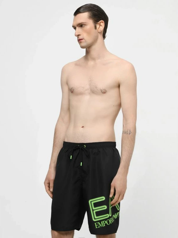 Plavalne hlače Emporio Armani, moške, črne