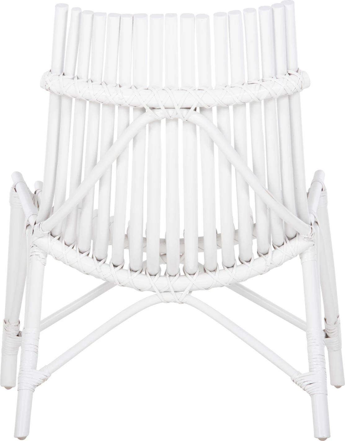 Stol za zunanje prostore CELLION FH9812.03 iz ratan palic v beli barvi 76x72x83Hcm