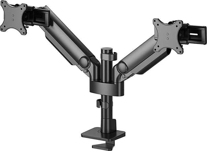 Dvojni nosilec za monitor, Neomounts DS65S-950BL2, objemka/čušica, 11 kg, 61 cm (24"), 86,4 cm (34"), 100 x 100 mm, črn