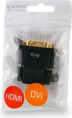 Konektor za DVI/HDMI kabel Savio CL-21, črn