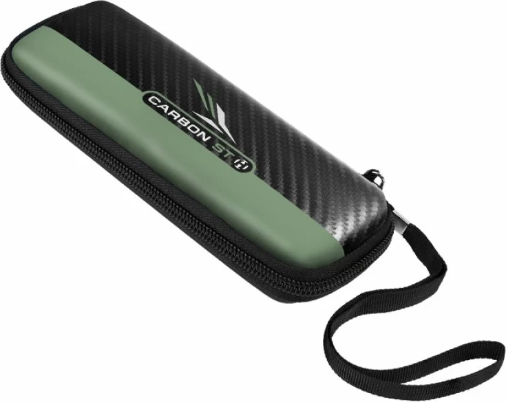 Kompaktna škatla za puščice Harrows, črna z zelenimi detajli