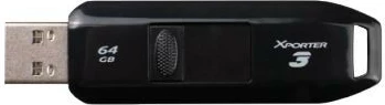 USB ključ Patriot Xporter 3 PSF64GX3B3U, 64 GB, USB 3.2, drsni, črn
