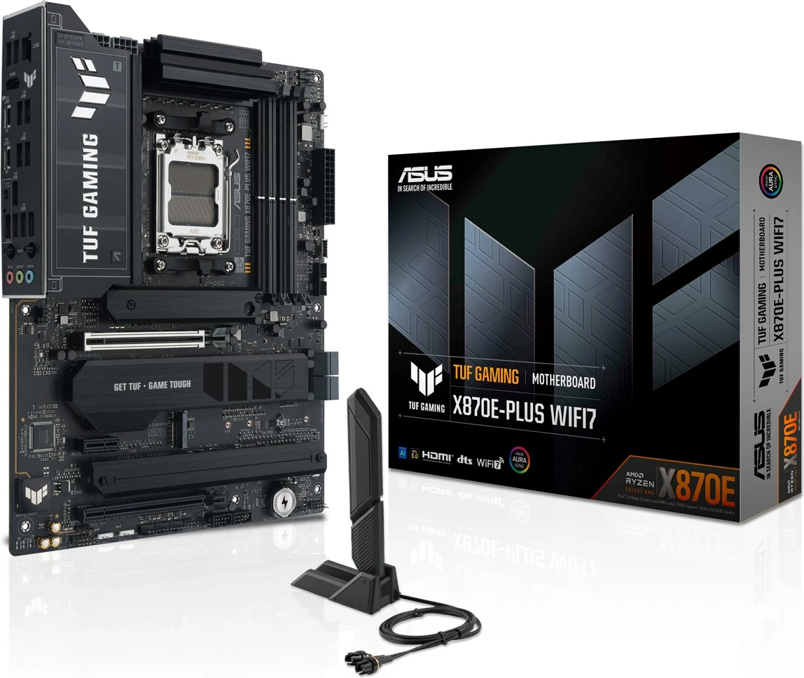 Matična plošča TUF GAMING X870E-PLUS WIFI7 ASUS, Socket AM5, ATX, siva