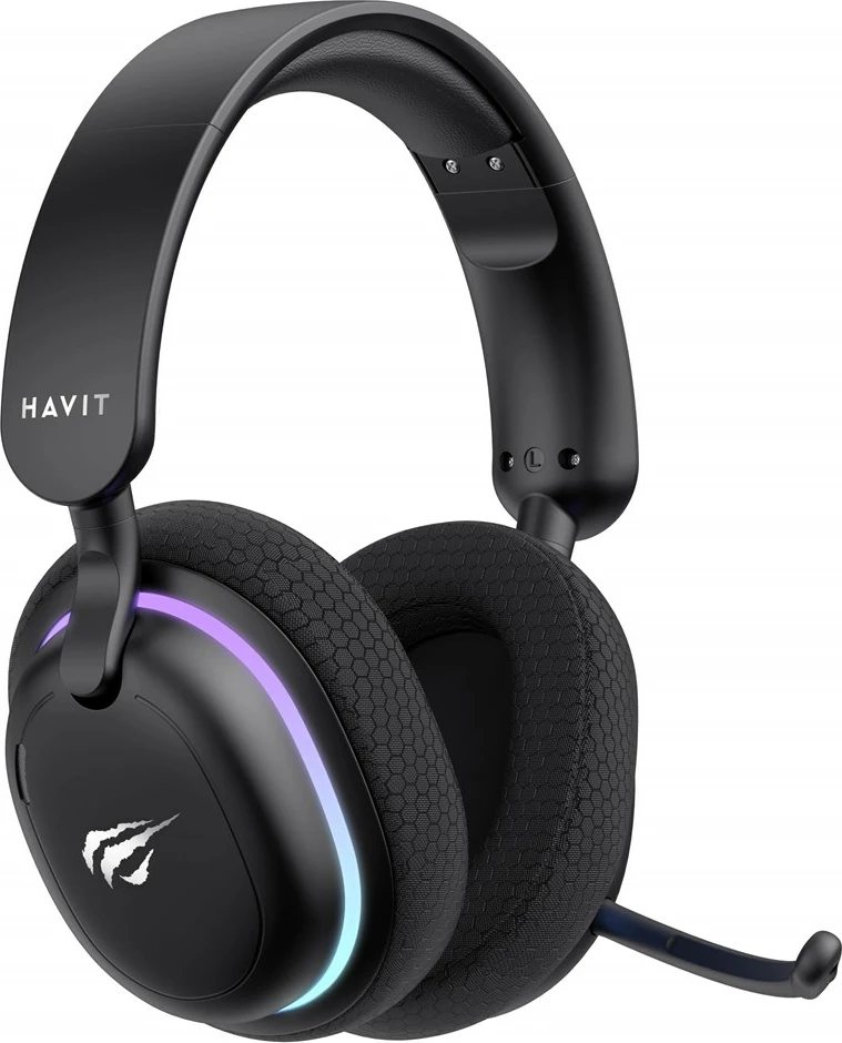 Gaming slušalke Fuxi-H7 HAVIT, z mikrofonom, brezžične in žične, črne
