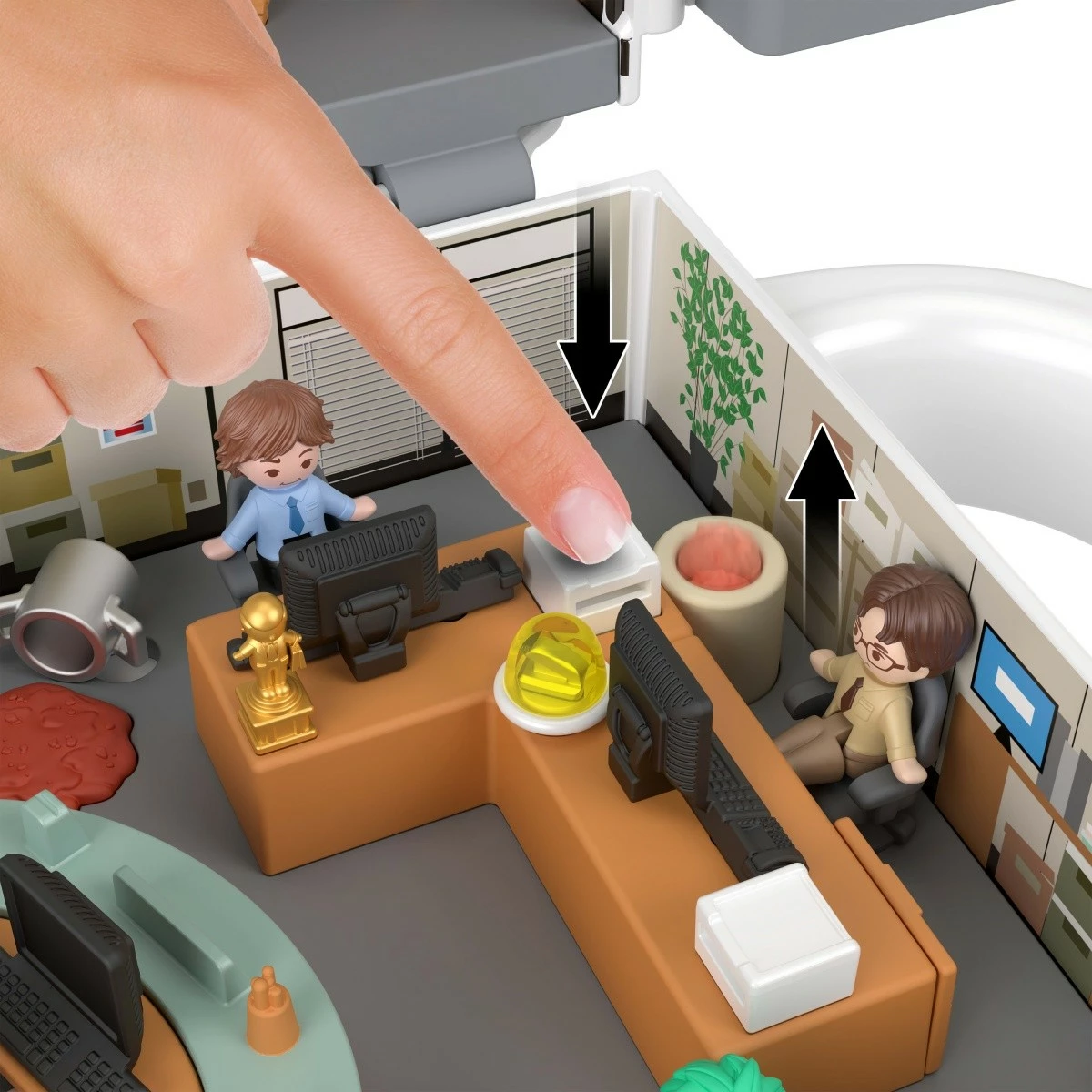 Igralni set Polly Pocket Collector The Office, Mattel JCC19, 6 figuric, 9 dodatkov